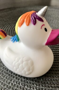 Rainbow Quietscheente Einhorn