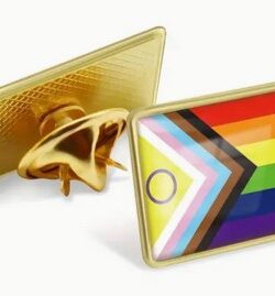 Rainbow Progress Pride Badge Pin